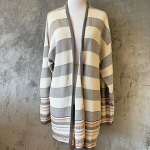 Tommy Hilfiger Striped Open-Front Cardigan Sweater Wmn’s XL